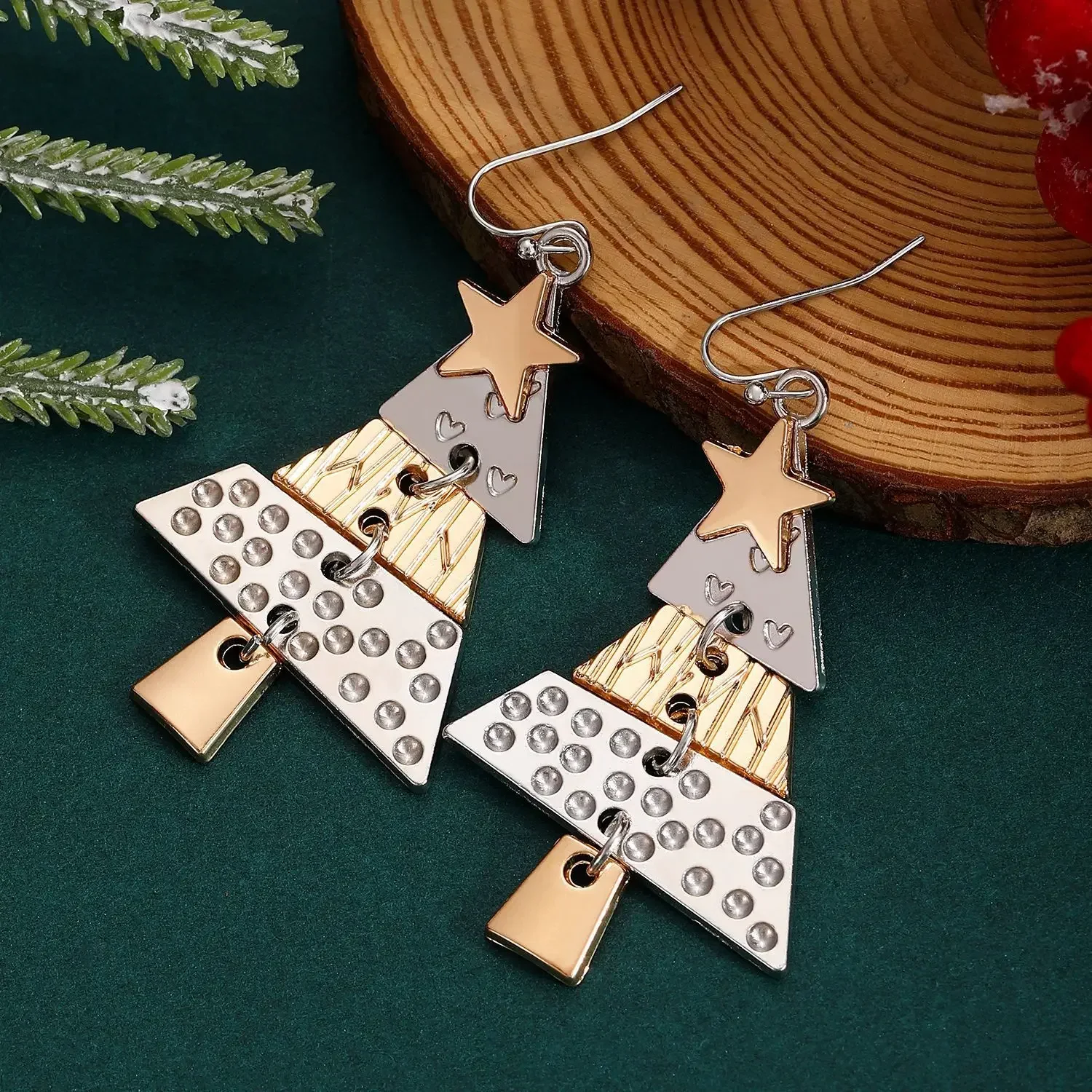 Fashion Christmas Tree Pendant Earrings for Women Trendy Party Carnival New Year Festival Gift Stud Earrings ChristmasDecoration - Image 6