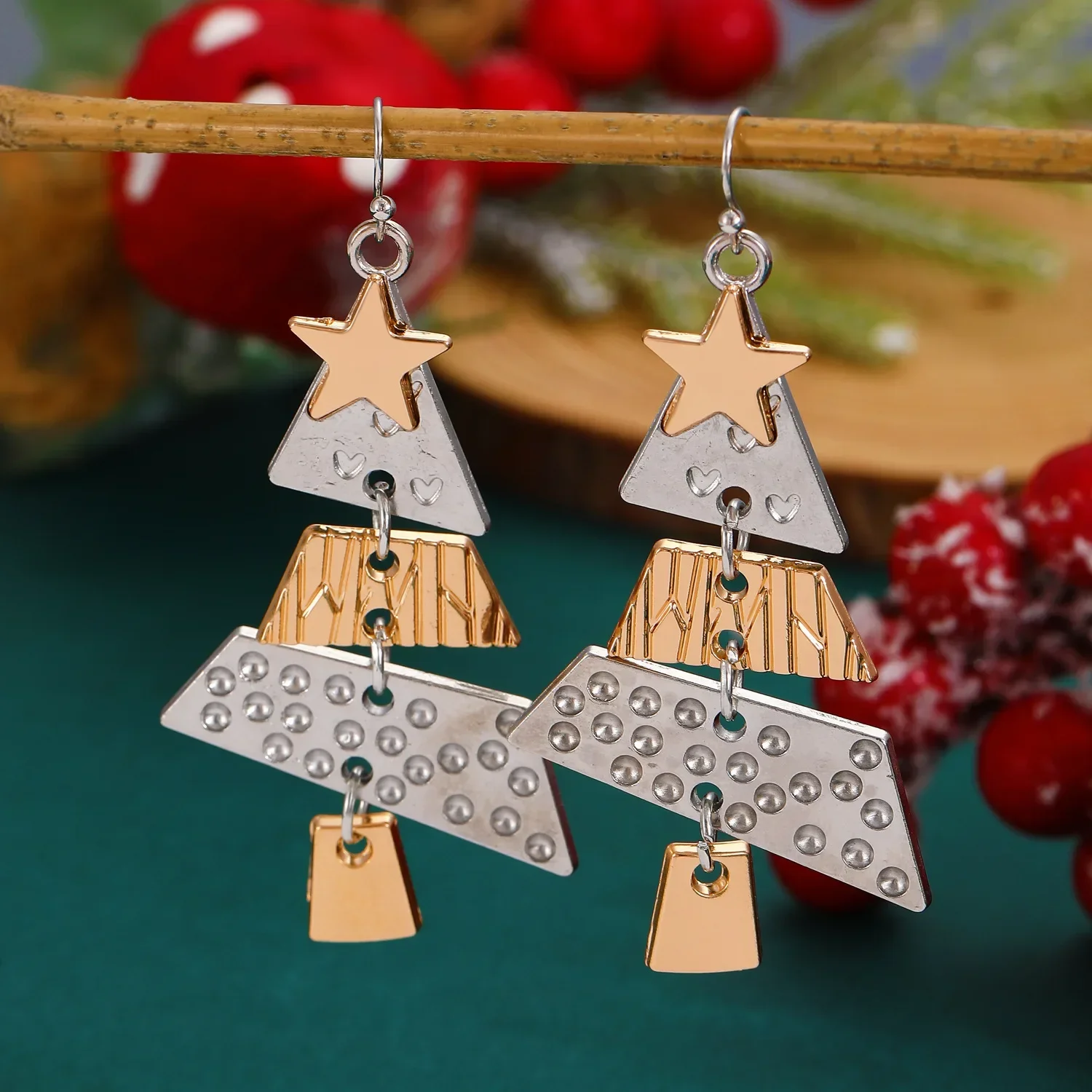 Fashion Christmas Tree Pendant Earrings for Women Trendy Party Carnival New Year Festival Gift Stud Earrings ChristmasDecoration - Image 4