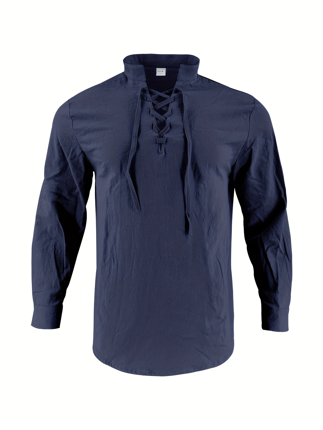 Elegant Men’s Linen V-Neck Shirt - Image 10