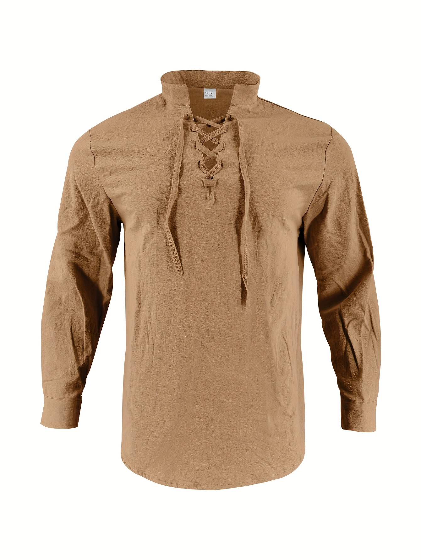 Elegant Men’s Linen V-Neck Shirt - Image 9