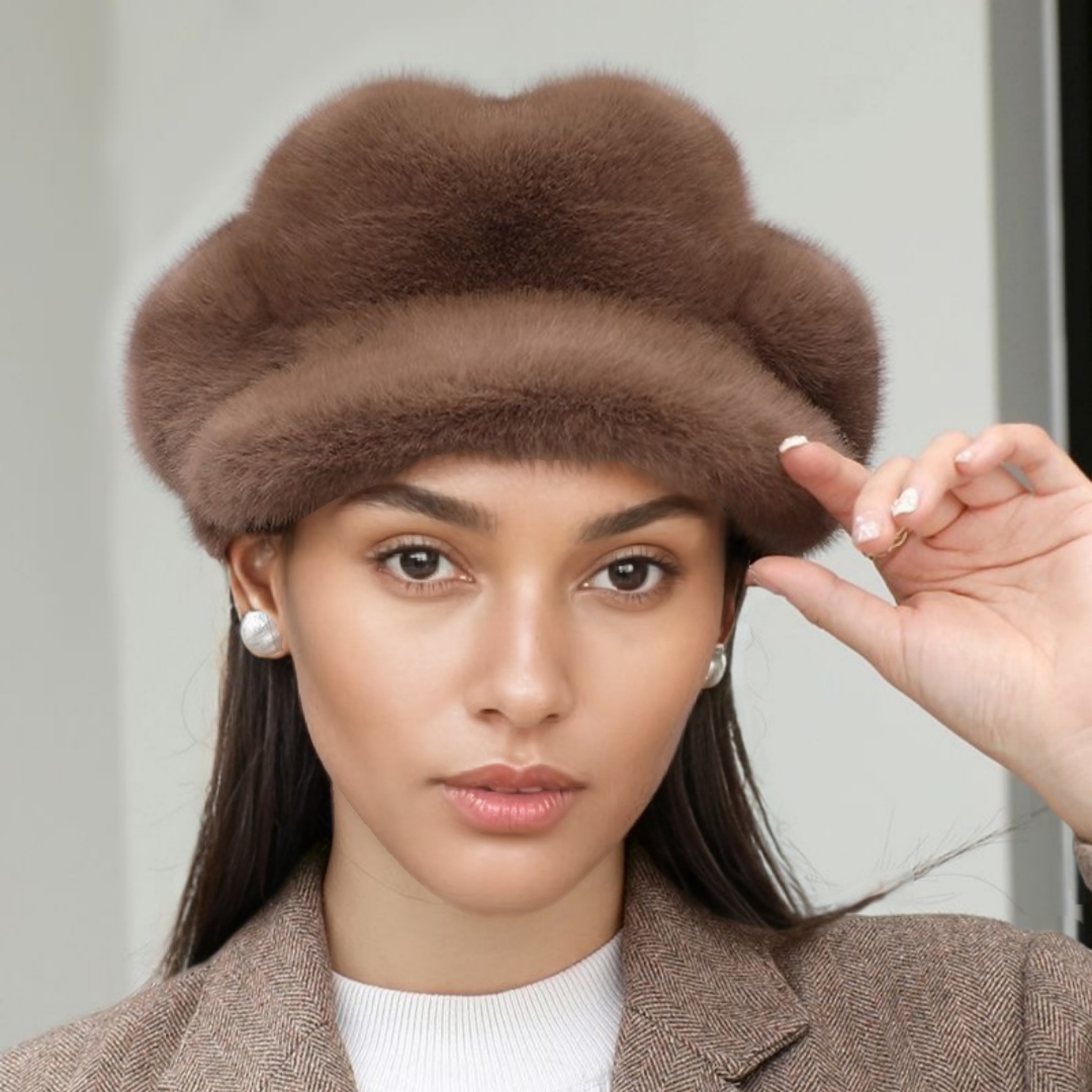 Women’s Plush Beret & Cloud Hat - Image 8