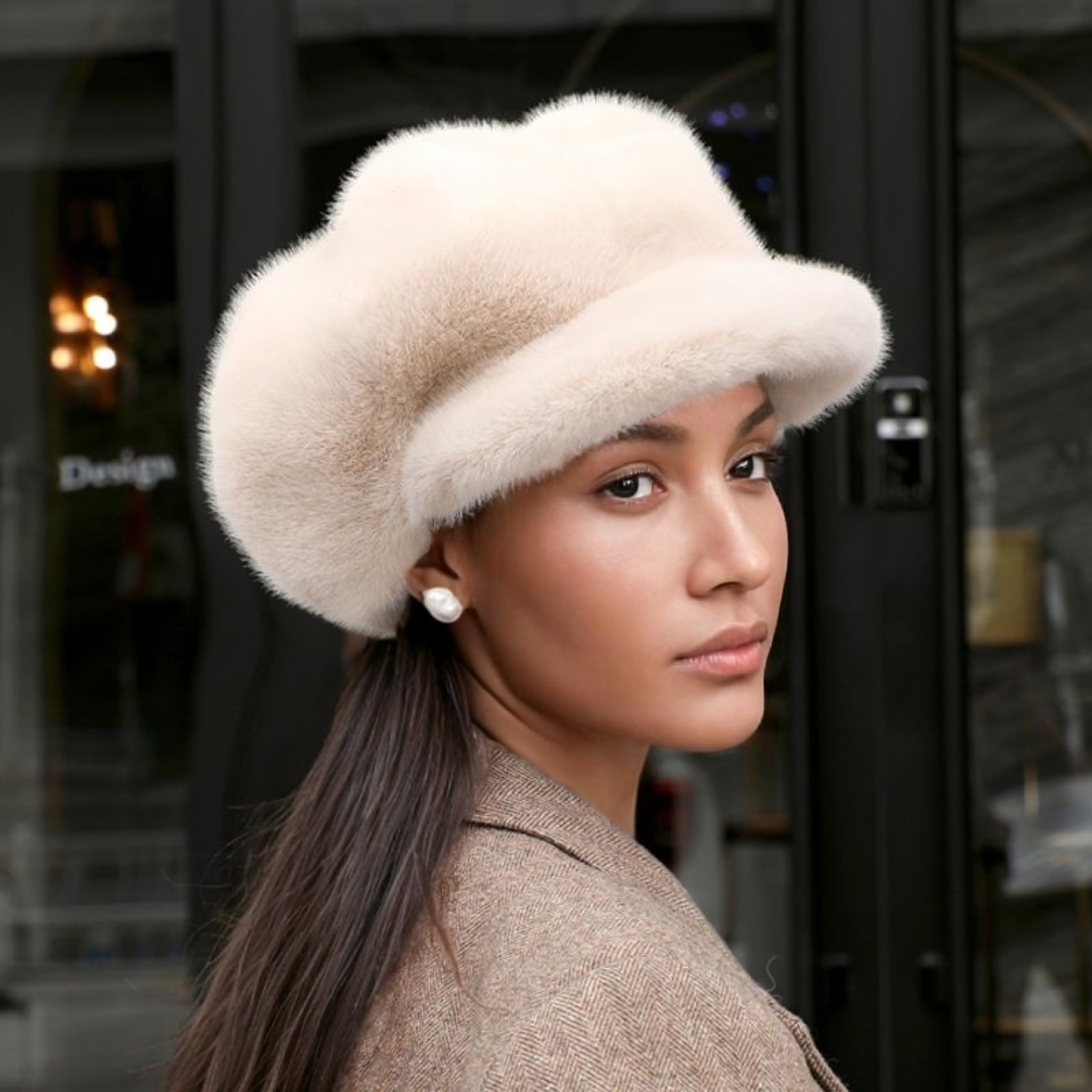 Women’s Plush Beret & Cloud Hat - Image 9