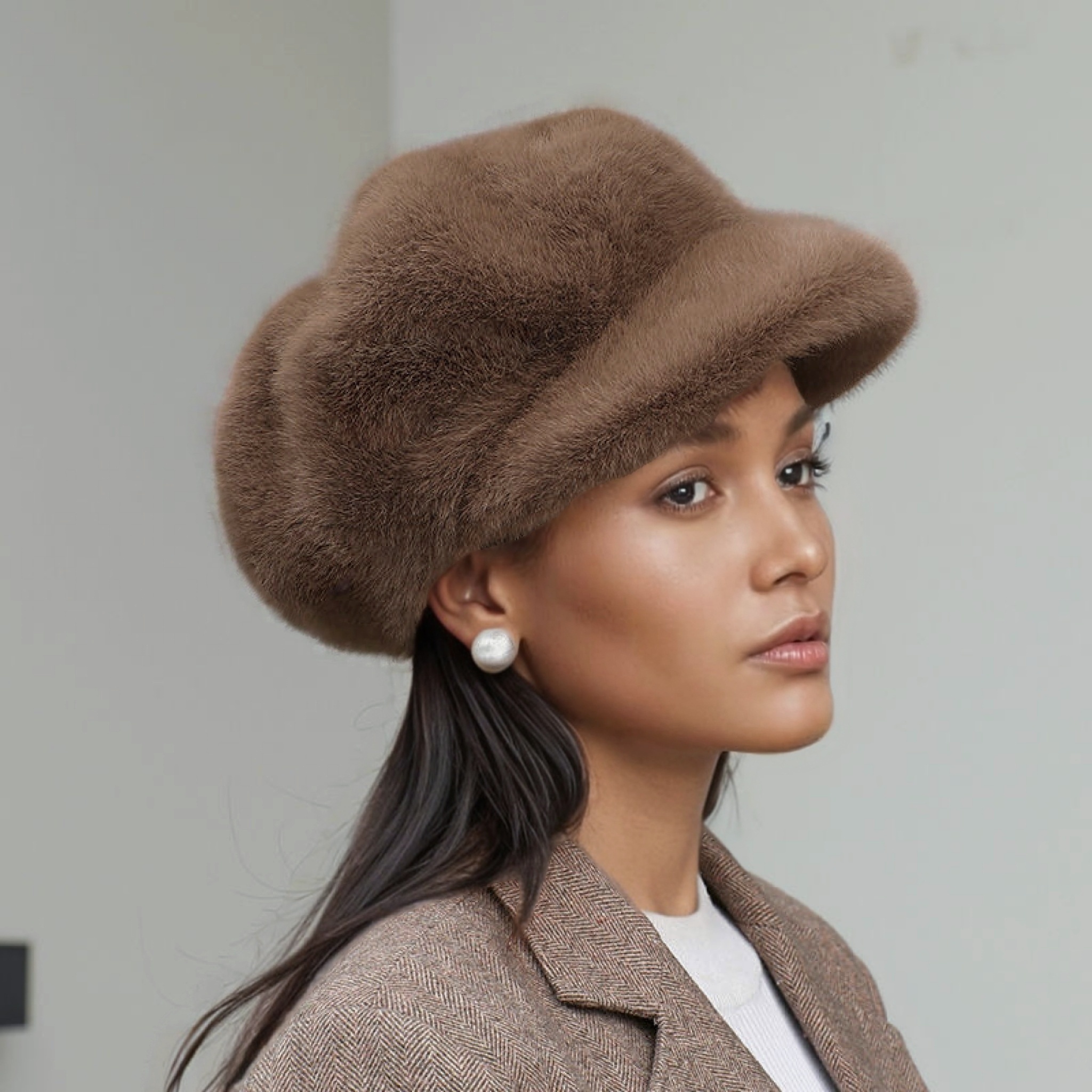 Women’s Plush Beret & Cloud Hat - Image 4
